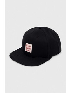 Levi's berretto da baseball in cotone colore nero con applicazione