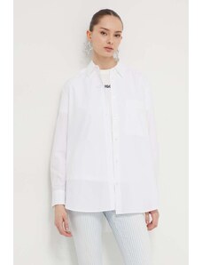HUGO camicia in cotone donna colore bianco