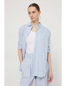 HUGO camicia in cotone donna colore blu