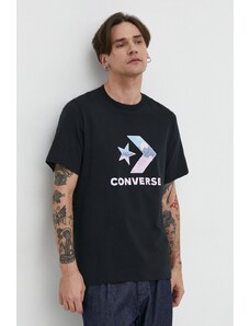 Converse t-shirt in cotone uomo colore nero
