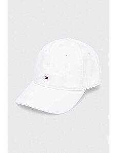 Tommy Hilfiger berretto da baseball in cotone colore bianco