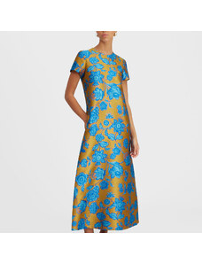 La DoubleJ Dresses gend - Super Swing Dress Hottie Turquoise M 86%Polyester 6%Metal 5%Silk 3%Polyammide