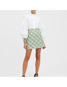 La DoubleJ Skirts gend - Baia Mini Skirt Fans Mint L 98% Cotton 2% Elastane