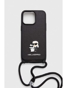 Karl Lagerfeld custodia per telefono iPhone 15 Pro Max 6.7" colore nero