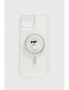 Karl Lagerfeld custodia per telefono iPhone 15 Plus / 14 Plus 6.7" colore trasparente
