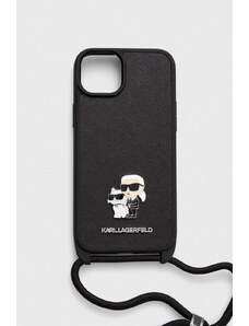 Karl Lagerfeld custodia per telefono iPhone 15 Plus / 14 Plus 6.7" colore nero