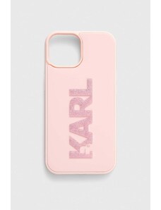 Karl Lagerfeld custodia per telefono iPhone 15 / 14 / 13 6.1" colore rosa