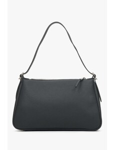 Women's Black Shoulder Bag made of Genuine Leather Estro ER00114434