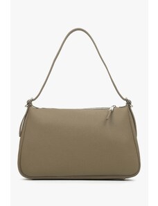 Women's Grey & Beige Shoulder Bag made of Genuine Leather Estro ER00114435