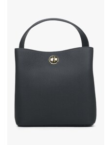 Women's Black Handbag made of Genuine Leather Estro ER00114437