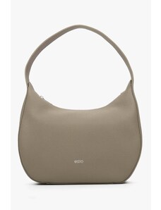 Women's Brown & Grey Crescent Shaped Bag made of Genuine Leather Estro ER00114440
