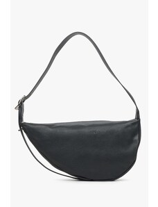 Women's Black Leather Shoulder Bag Estro ER00114443
