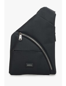 Men's Black Shoulder Bag Estro ER00114444