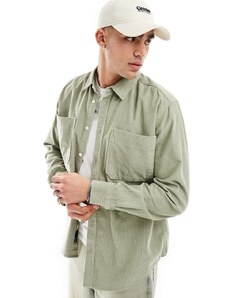Only & Sons - Camicia a maniche lunghe in velluto a coste verde