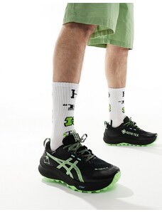 ASICS - Gel-Trabuco 12 GTX - Sneakers da trail running resistenti all'acqua nere e verde fluo-Nero