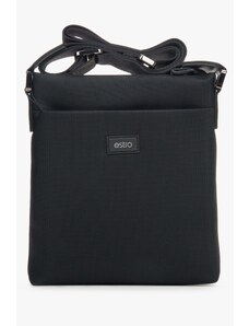 Men's Small Black Messenger Bag with Adjustable Strap Estro ER00114153