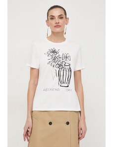 Weekend Max Mara t-shirt in cotone donna colore bianco