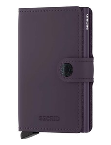 Secrid portafoglio in pelle Miniwallet Matte Dark Purple colore violetto
