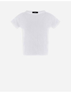 Herno T-SHIRT IN SUPERFINE COTTON JERSEY E SPRING LACE