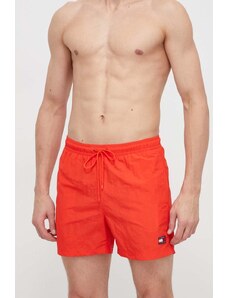 Tommy Jeans pantaloncini da bagno colore rosso