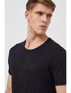Emporio Armani Underwear maglietta lounge colore nero con applicazione