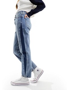 Levi's - 501 - Jeans dritti taglio corto blu con riga laterale