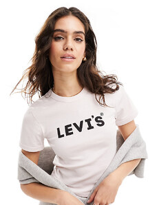 Levi's - T-shirt taglio corto rosa con logo sul petto - In esclusiva per ASOS
