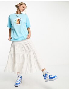 AAPE By A Bathing Ape - T-shirt blu con orsetto gommoso