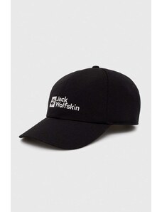 Jack Wolfskin berretto da baseball colore nero con applicazione