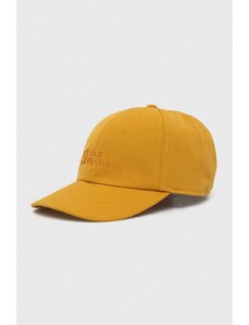 Jack Wolfskin berretto da baseball colore giallo con applicazione