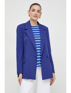 Liviana Conti blazer con aggiunta di lana colore blu