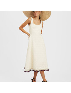 La DoubleJ Dresses gend - Sophia Dress Embroidered Creamy L 100% Cotton