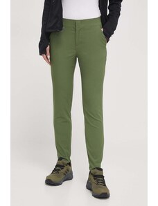 Columbia pantaloni Firwood Camp II donna colore verde 1885343
