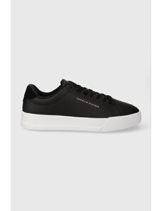 Tommy Hilfiger sneakers in pelle TH COURT LEATHER colore nero FM0FM04971