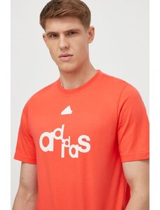 adidas t-shirt in cotone uomo colore rosso IS2013