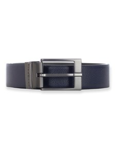 JOHN RICHMOND - Cintura reversibile in pelle con logo - Colore: Blu,Taglia: 110