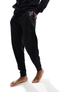 BOSS Bodywear - Authentic - Joggers neri con logo stampato-Nero