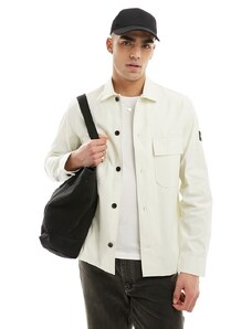 Calvin Klein - Camicia giacca in nylon e cotone bianca-Bianco