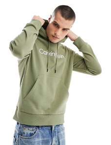 Calvin Klein - Hero - Felpa con cappuccio confortevole verde con logo
