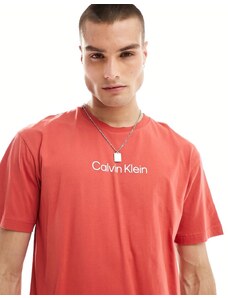 Calvin Klein - Hero - T-shirt rossa comoda con logo-Arancione