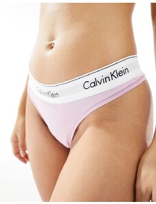 Calvin Klein - Modern Cotton - Perizoma lilla a vita alta-Viola
