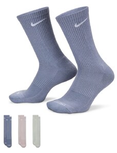 Nike Training - Everyday Cushioned Plus - Confezione da 3 paia di calzini ammortizzati multicolore