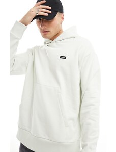 Calvin Klein - Felpa bianca con cappuccio vestibilità comoda-Bianco
