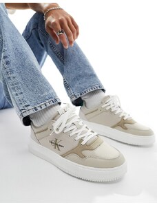 Calvin Klein Jeans - Sneakers color guscio d'uovo con suola cupsole spessa-Grigio