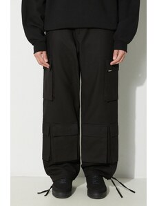 Represent pantaloni in cotone Baggy Cargo Pant colore nero MLM521.01