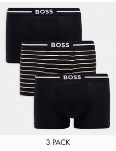 BOSS bodywear - Confezione da 3 paia di boxer aderenti neri-Nero