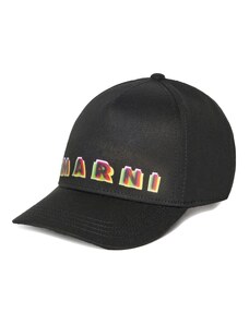 MARNI KIDS Cappello da baseball nero con logo Rainbow