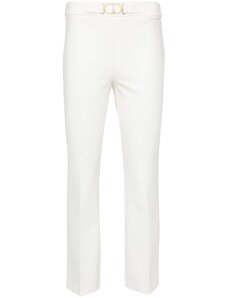 TWINSET Pantalone bianco con fibbia Oval T