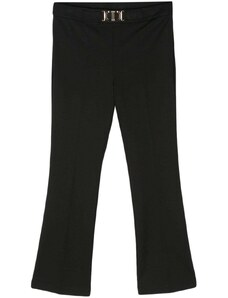TWINSET Pantalone nero con fibbia Oval T
