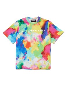 DSQUARED KIDS T-shirt multicolor stampa Tie-Dye